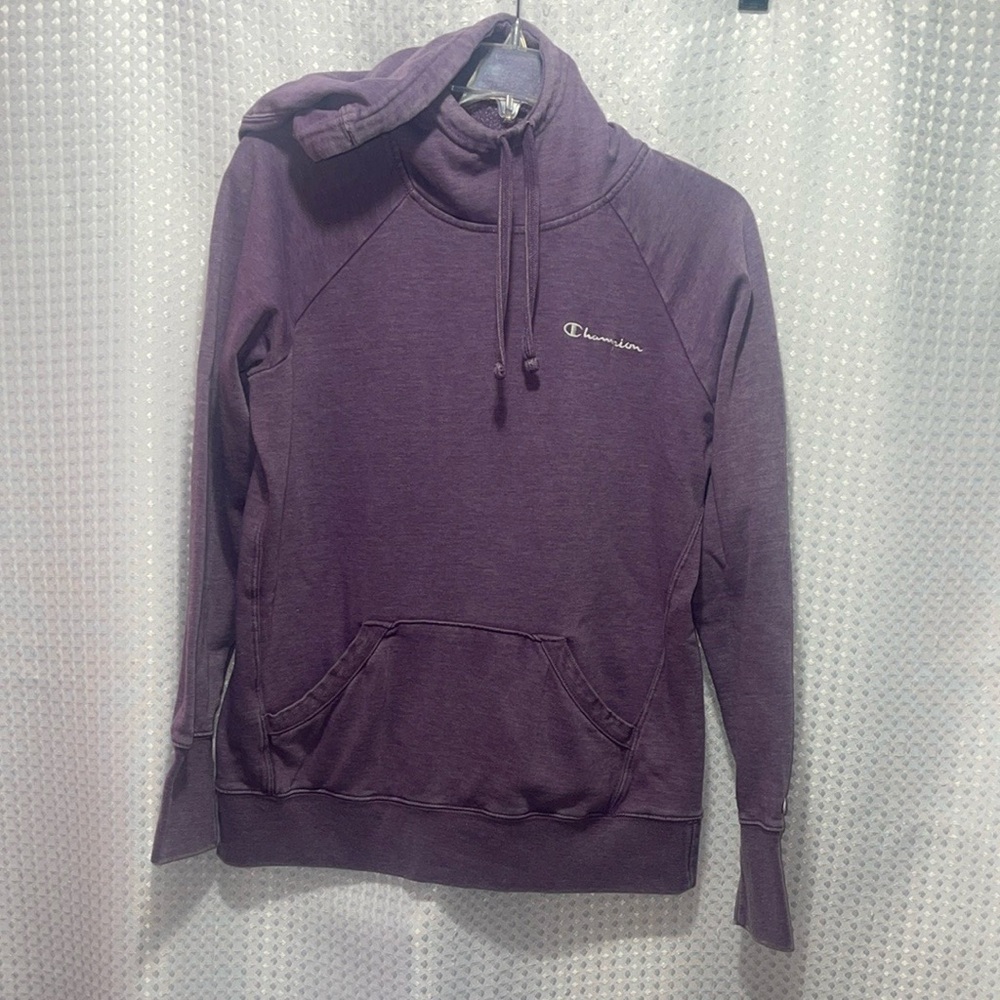 Champion Womens Long Sleeve Hoodie Sweatshirt Size S Purple